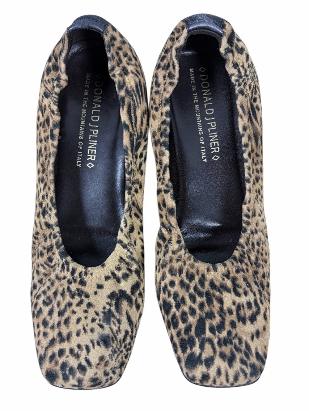 Donald J Pliner Arlie Leopard Leather Ballet Flats Made in Italy Size 8